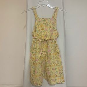 Jacadi Cotton Floral Girls Jumper Dress